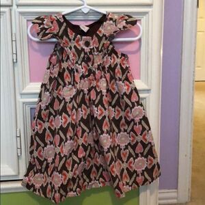 Old Navy brown and peach dress